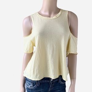 🌸New🌸 Free People Crew Neck Top Size XS Yellow